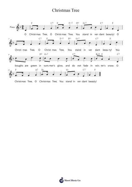 Christmas Tree 樂譜由 Traditional German Carol - 編曲 Debhum Browntor