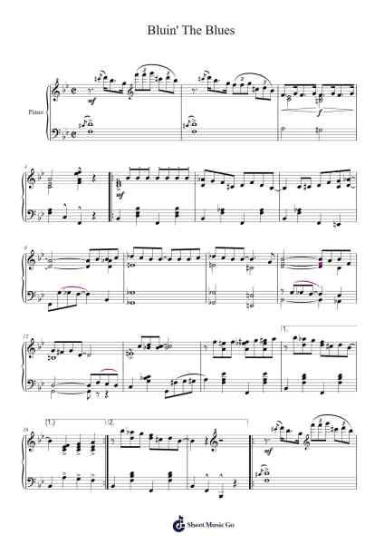Bluin' The Blues Sheet Music by Henry W. Ragas-Arr.Graycie Scob