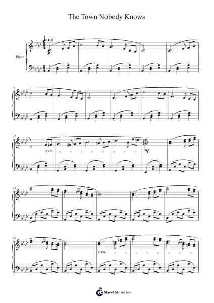The Town Nobody Knows Sheet Music by Barthart Aswat-Arr.Chapgene