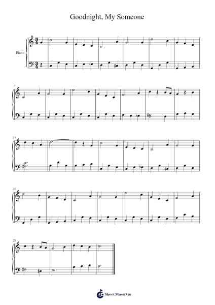 Goodnight, My Someone (The Music Man) Sheet Music by Meredith Wilson-Arr.Myrtours Hihill