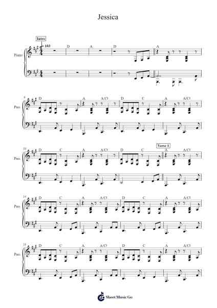 Jessica Sheet Music by The Allman Brothers Band-Arr.Snowcol
