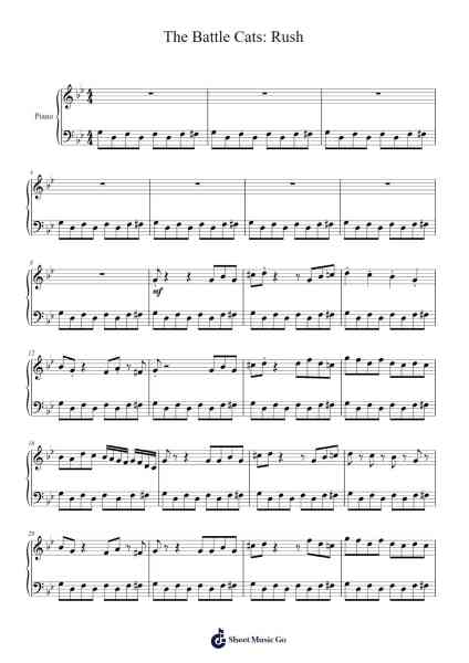 The Battle Cats: Rush Sheet Music by The Battle Cats-Arr.Rareade Zoelotte