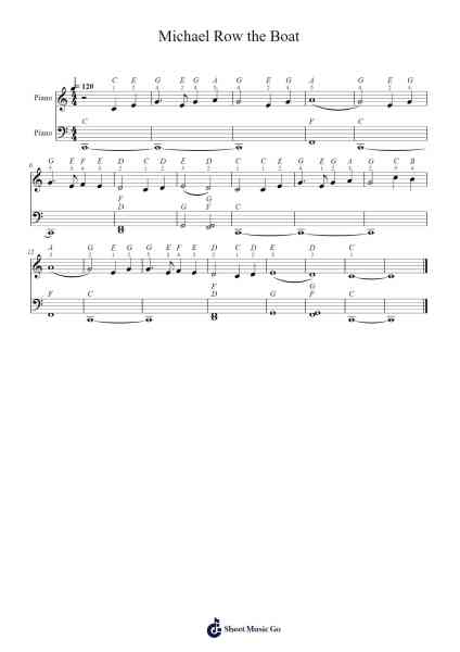 Michael Row the Boat Sheet Music by Misc Traditional-Arr.Trollfax