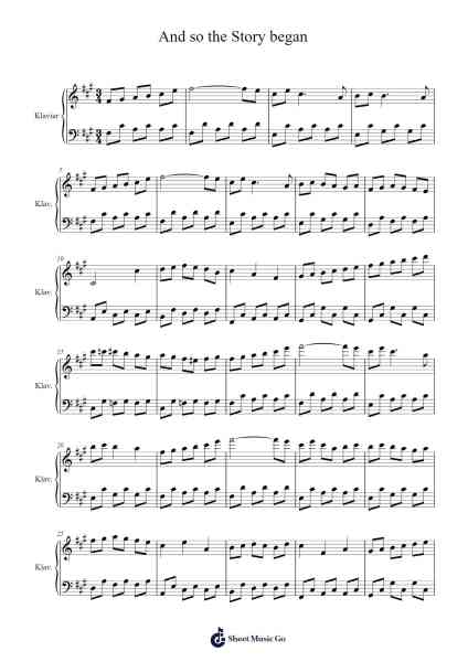 And so the Story began Sheet Music by Jef Martens-Arr.Timcius Steale