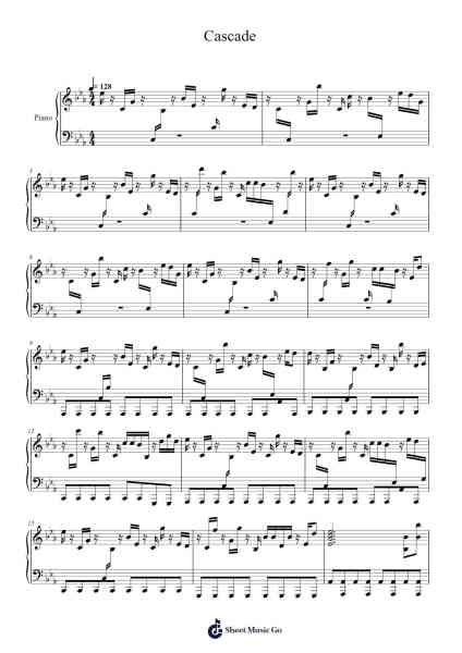 Cascade Sheet Music by Kubbi-Arr.Manpiers