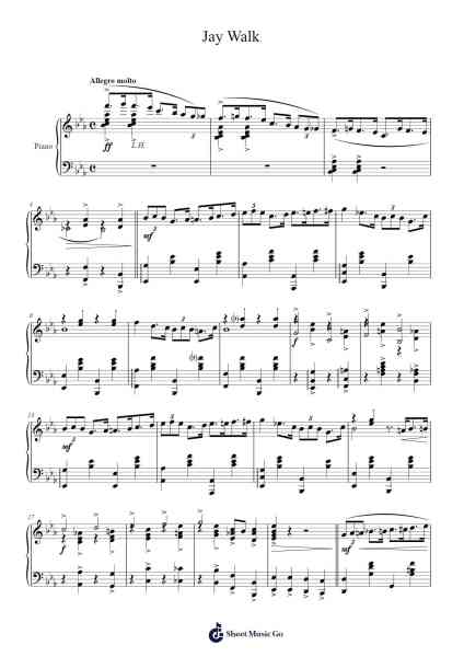 Jay Walk Sheet Music by Zez Confrey-Arr.Hagpold