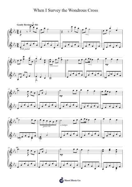 When I Survey The Wondrous Cross Sheet Music by Coldplay-Arr.Totience Queesom