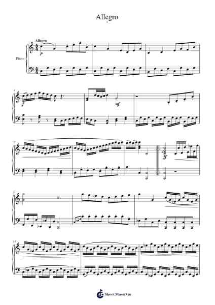 Piano Sonatina in C Major I: Allegro Sheet Music by James Tabanao-Arr.Aumeo Glennrine