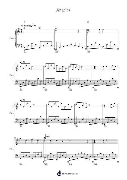 Angeles Sheet Music by Enya-Arr.Haleale Quildy
