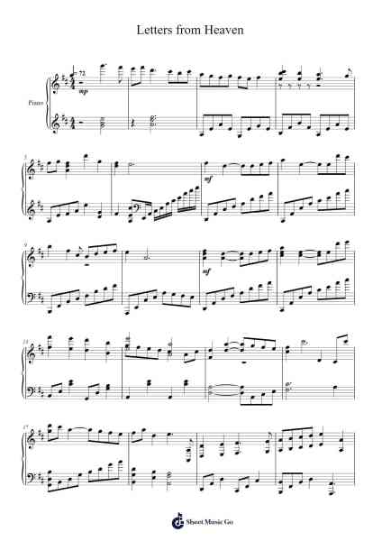 Letters from Heaven Sheet Music by Evan Call-Arr.Wesriah