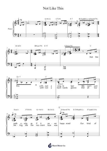 Not Like This Sheet Music by Jeremy Lubbock-Arr.Chrisboyd Crosean