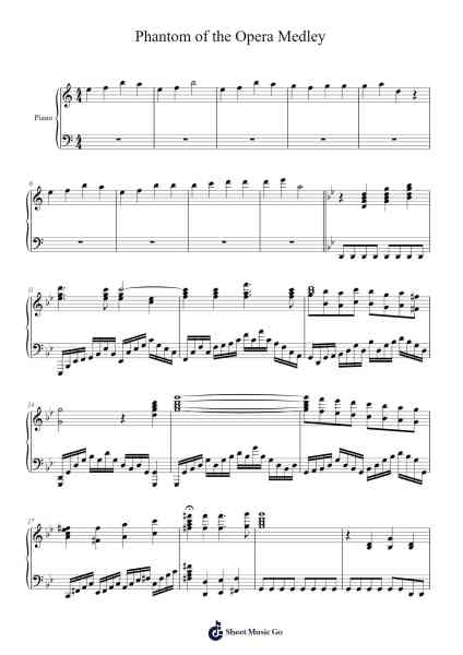 Phantom of the Opera Medley Sheet Music by undefined-Arr.Gregson Lawvic