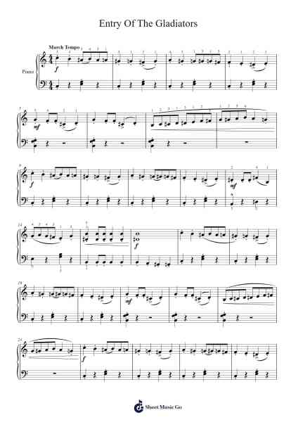 Entry Of The Gladiators Sheet Music by Julius Fucik-Arr.Philley Mabna