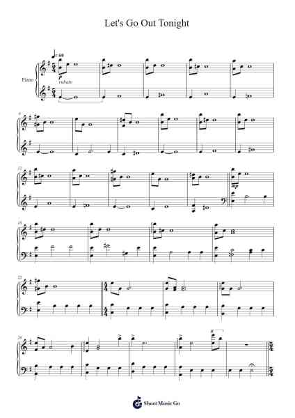Squid Game OST - Let's Go Out Tonight Sheet Music by Jung Jaeil-Arr.Blycarr