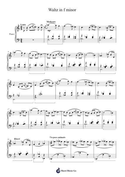 Waltz in F Minor Sheet Music by SebHern02-Arr.Debleign Jeston