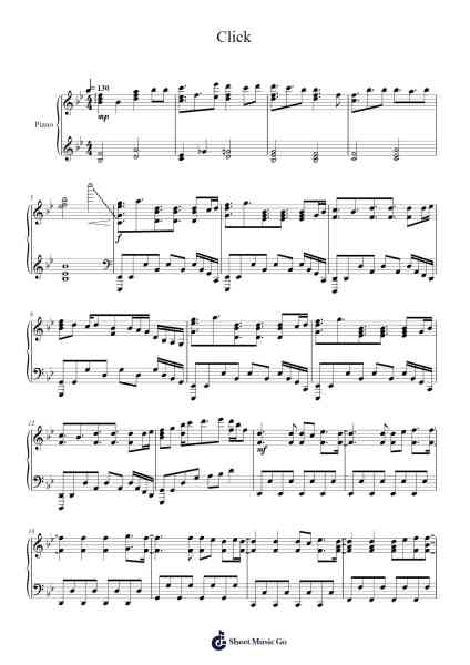 Click Sheet Music by Nisekoi-Arr.Cofny