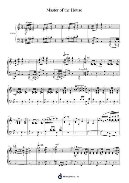 Master of the House Sheet Music by Claude-Michael Schönberg-Arr.Mooraine Duttway