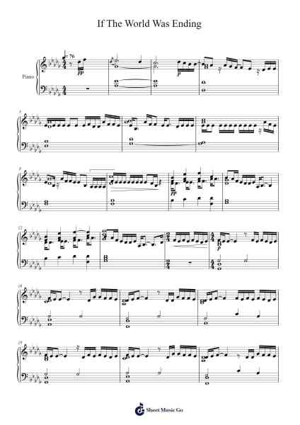 If The World Was Ending Sheet Music by Becky Messer-Arr.Zoben