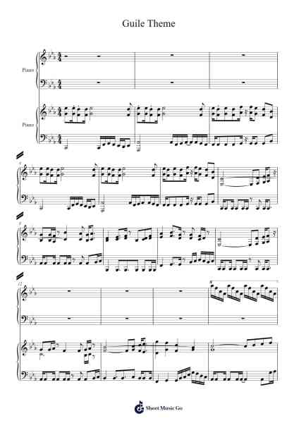 Guile Theme Sheet Music by Misc Computer Games-Arr.Lanme