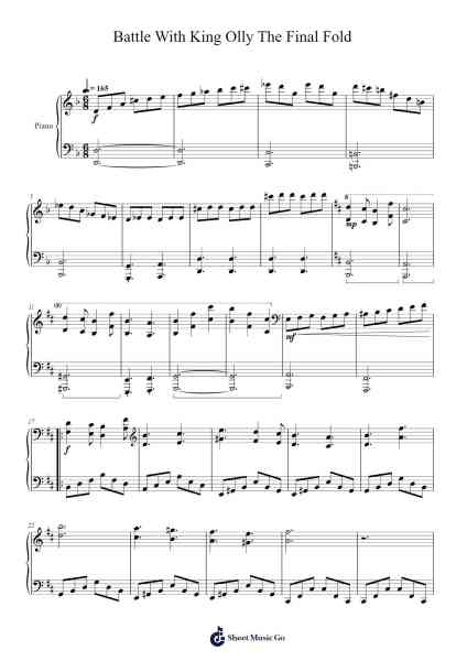 Battle With King Olly The Final Fold Sheet Music by Misc Computer Games-Arr.Dilpont Trollsper