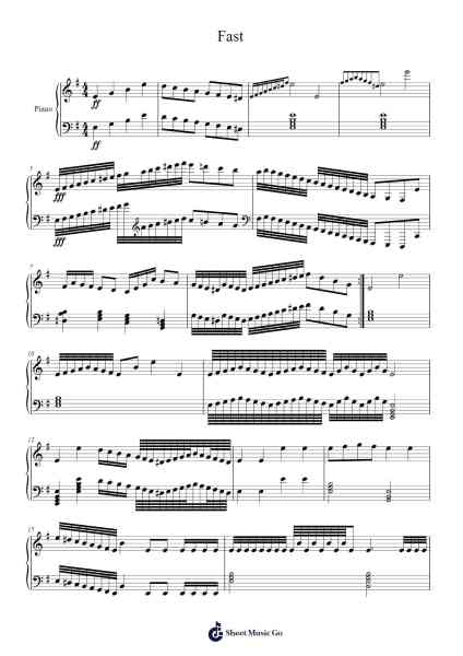 Fast Sheet Music by -Arr.Blanes Poyale