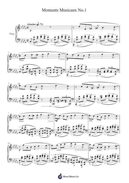 Moments Musicaux No. 1 in B-flat Minor, Op. 16 No. 1 Sheet Music by Sergei Rachmaninoff-Arr.Eipsgold Maudman