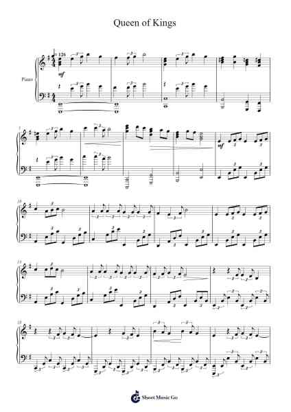 Queen of Kings Sheet Music by Alessandra Mele-Arr.Branbart