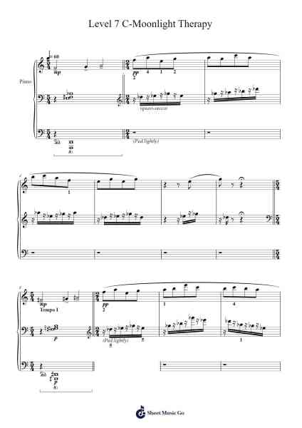 Level 7 C-Moonlight Therapy Sheet Music by undefined-Arr.Diapenn