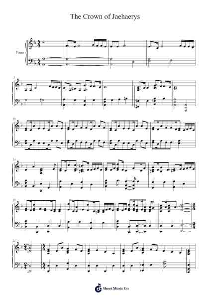 The Crown of Jaehaerys Sheet Music by Ramin Djawadi-Arr.Ferwis Jerlin