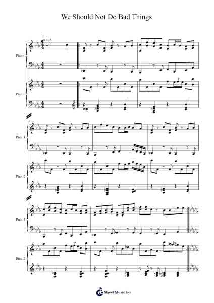 We Should Not Do Bad Things Sheet Music by Kikuo-Arr.Dempron Jacbess