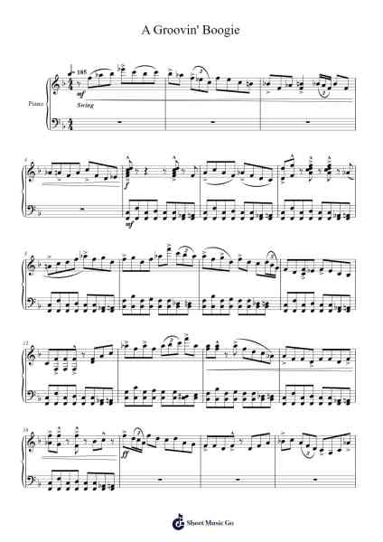 A Groovin' Boogie Sheet Music by Alex Pawlowski-Arr.Xanbrowne