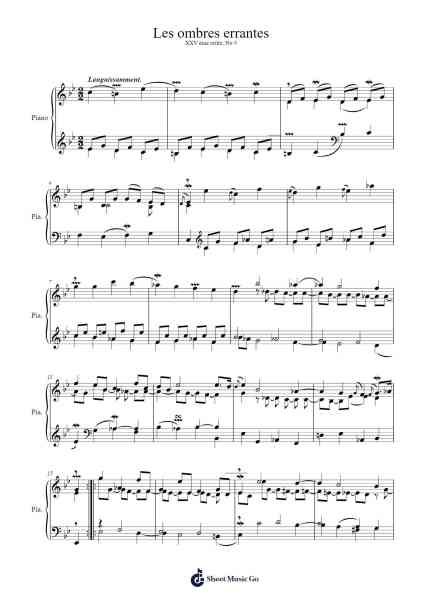 Les Ombres Errantes Sheet Music by François Couperin-Arr.Rhysboyce