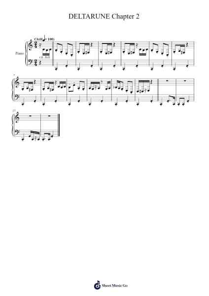DELTARUNE Chapter 2 Sheet Music by Toby Fox-Arr.Olch