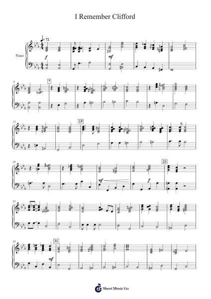 I Remember Clifford Sheet Music by Benny Golson-Arr.Windwood