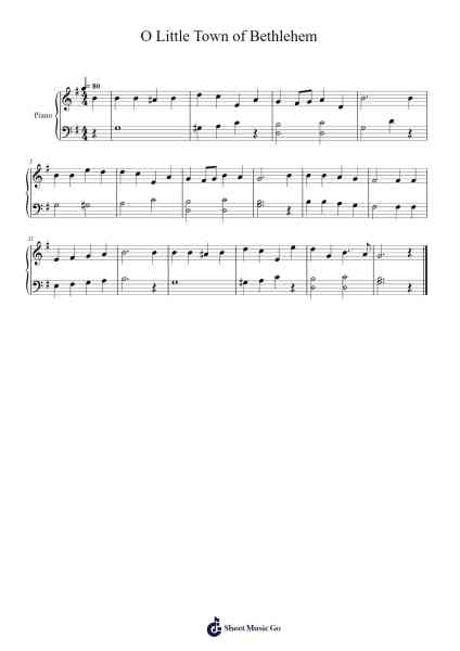 O Little Town of Bethlehem Sheet Music by Lewis H. Redner-Arr.Gisbey Gregbins