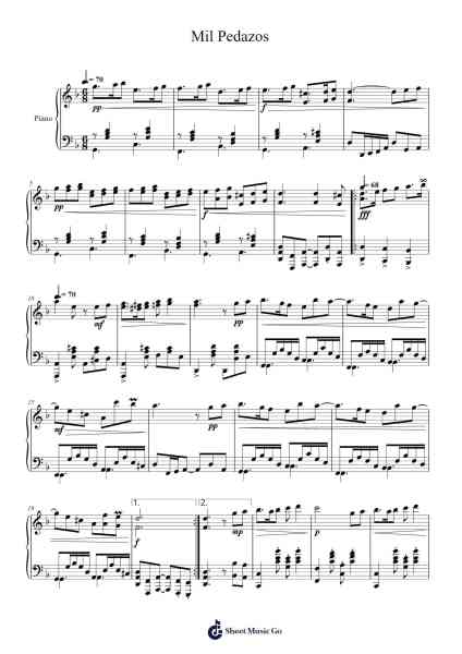 Mil Pedazos Sheet Music by Samuel Rivera-Arr.Matlas