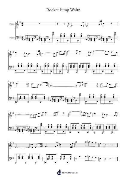 Rocket Jump Waltz Sheet Music oleh -Arr.Huttwer Sampland