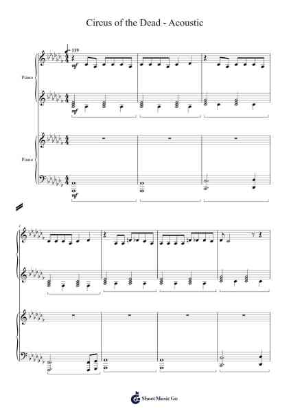 Circus of the Dead - Acoustic Sheet Music by TryHardNinja-Arr.Nyroy Vebe