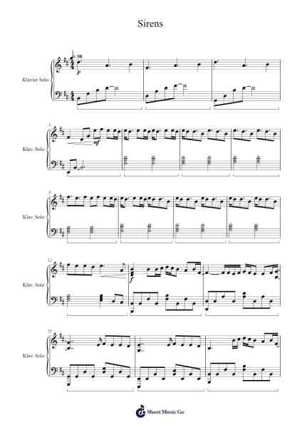 Sirens Sheet Music by Imagine Dragons-Arr.Hubpir