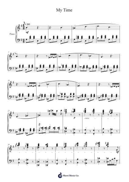 My Time Sheet Music by bo en-Arr.Steyule Lanceac