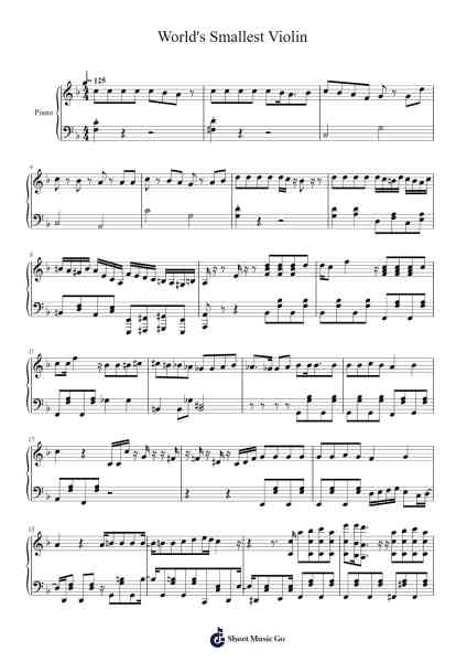 World's Smallest Violin Sheet Music by Whynot690-Arr.Faulkvan