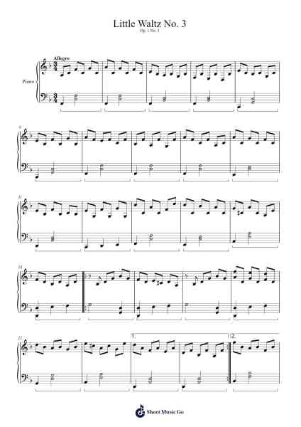 Little Waltz No. 3 Sheet Music by Webbve Barddred-Arr.Yuledawn