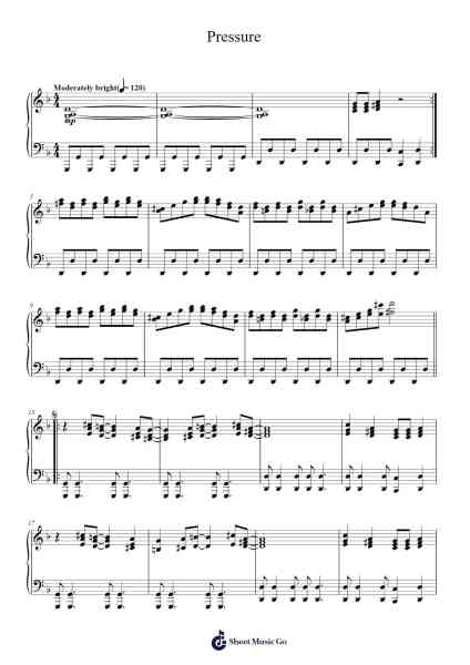 Pressure Sheet Music by Billy Joel-Arr.Bowsibyl Twainses
