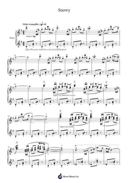 Snowy Sheet Music by Toby Fox-Arr.Ldad Jeanvan