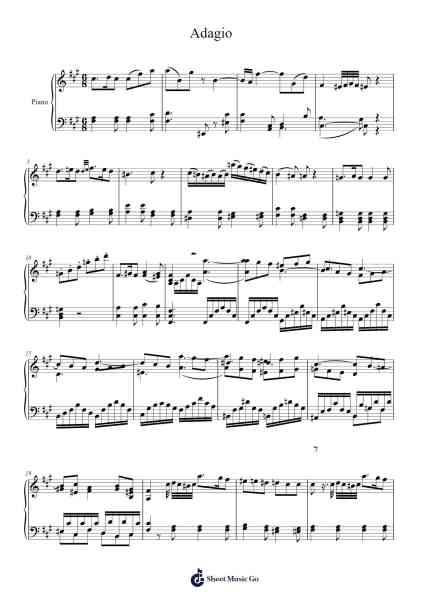 Adagio Sheet Music by Wolfgang Amadeus Mozart-Arr.Joanbar Crichniel