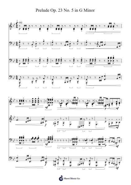 Prelude Op. 23 No. 5 in G Minor Sheet Music by Sergei Rachmaninoff-Arr.Canzel