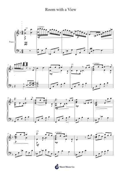 Room with a View Sheet Music by Yiruma-Arr.Oryet Zosoll