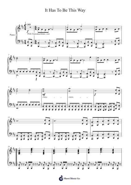 It Has To Be This Way Sheet Music by James Christopherson-Arr.Bosdric