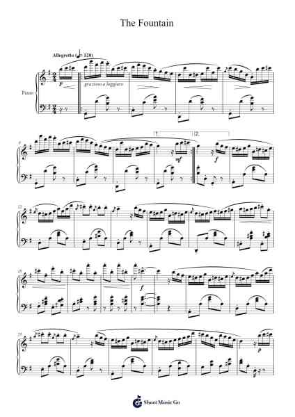 The Fountain by Carl Bohm Sheet Music by Karl Bohm-Arr.Pullamb