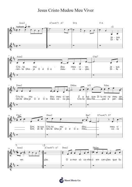Jesus Cristo Mudou Meu Viver Sheet Music by Som Maior-Arr.Humbryce Vanral